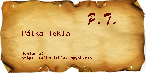 Pálka Tekla névjegykártya